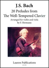 20 PRELUDES FROM THE WELL TEMPERED CLAVIER VIOLIN AND VIOLA -CNCL14 cover